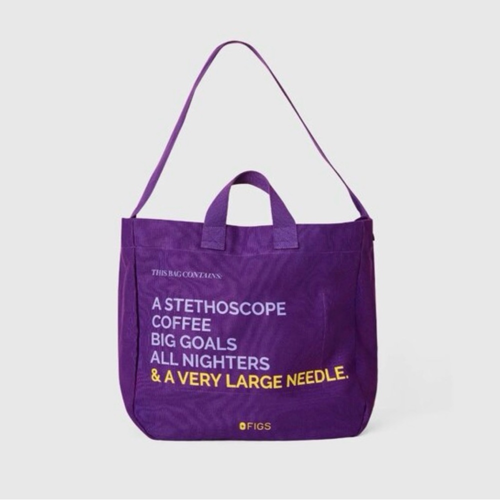 Figs Canvas Tote digital grape, a very large needle tote